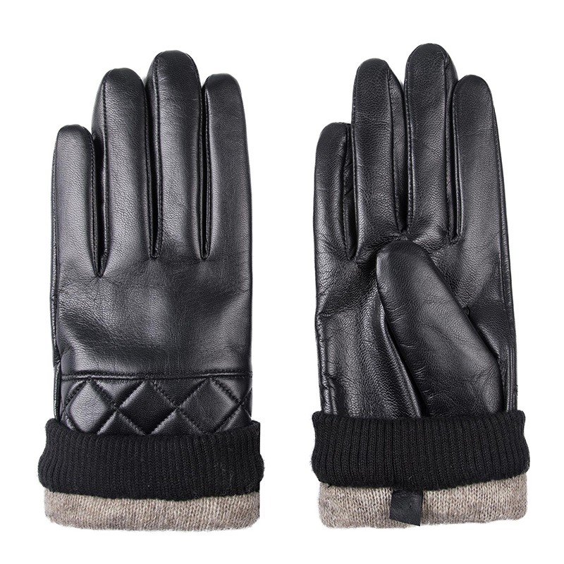 Men Custom Ethiopian Goatskin Dress Winter Warm Leather Glovesskin