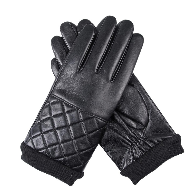 Men Custom Ethiopian Goatskin Dress Winter Warm Leather Glovesskin