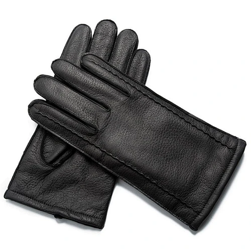 Ladies' Custom Made Luxury Real Rabbit Fur Cuff Leather Gloves for Winter