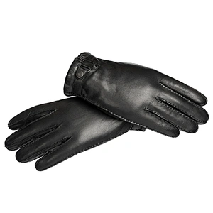 Men's Genuine Sheepskin handmade Winter Driving Leather Gloves for Boys