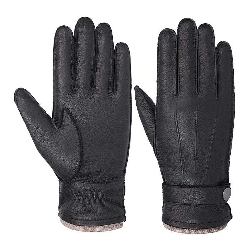 Ladies' Custom Made Luxury Real Rabbit Fur Cuff Leather Gloves for Winter