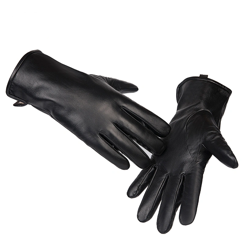 Ladies' Custom Made Luxury Real Rabbit Fur Cuff Leather Gloves for Winter
