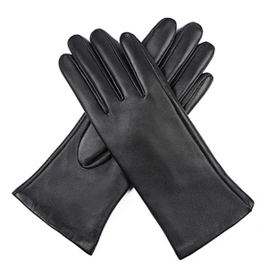 Girls Wholesale Genuine Lambskin Driving Leather Gloves Winter
