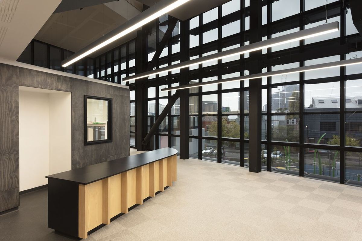 Business places using linear light