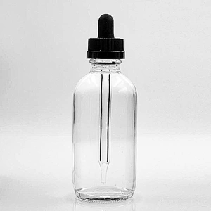 Boston Glass Bottles Massage Oil Glass Dropper Bottle 120ml Clear Body
