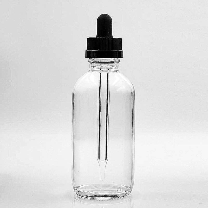 Boston Glass Bottles Massage Oil Glass Dropper Bottle 120ml Clear Body