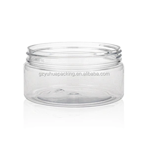 200ml Recycling Plastic PET Clear Empty Cosmetic and Food Jar Containers Jars and Lids