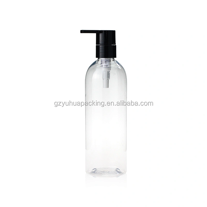 16oz 480ml Empty Clear Plastic PET Lotion Shampoo Pump Bottle