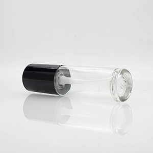 High quality cosmetic packaging 30ml 1oz lotion foundation liquid makeup glass pump bottle
