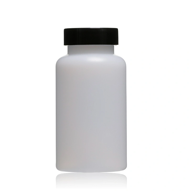 150ml 5oz Empty White Plastic PE Pill Bottle with Screw Cap