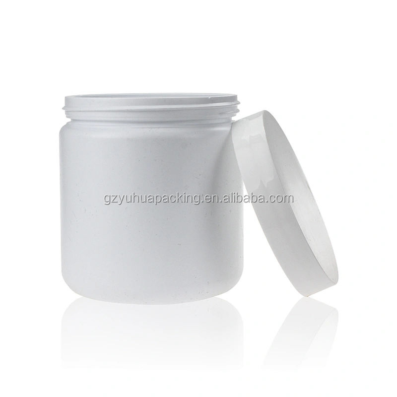 500ml white  pe cream and food jar container with white lid