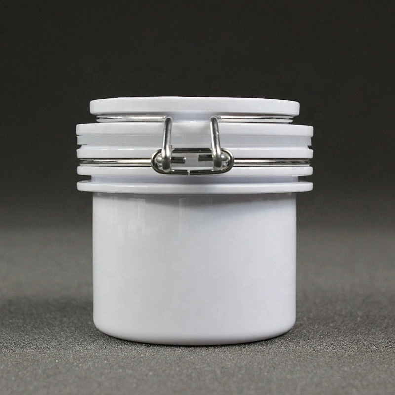 Hot Style small skin care cream lotion cosmetic customized Plastic kilner clip top seal lock jar