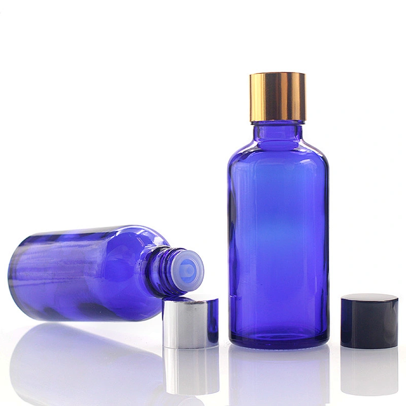 50ml Blue Glass Bottles with Glass Eye Dropper Dispenser for Essential Oils, Colognes & Perfumes,Chemistry Lab Chemicals