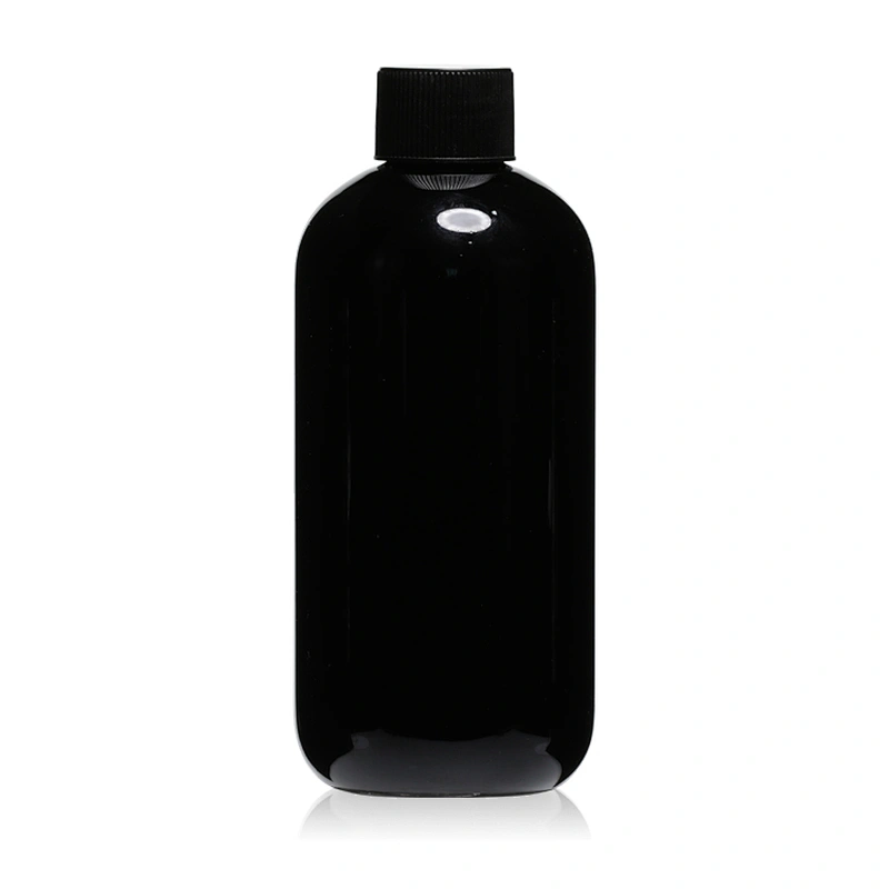 250ml Recycling Empty Black Plastic PET Lotion Pump Shampoo Bottle 8 oz Plastic Bottle With Pump