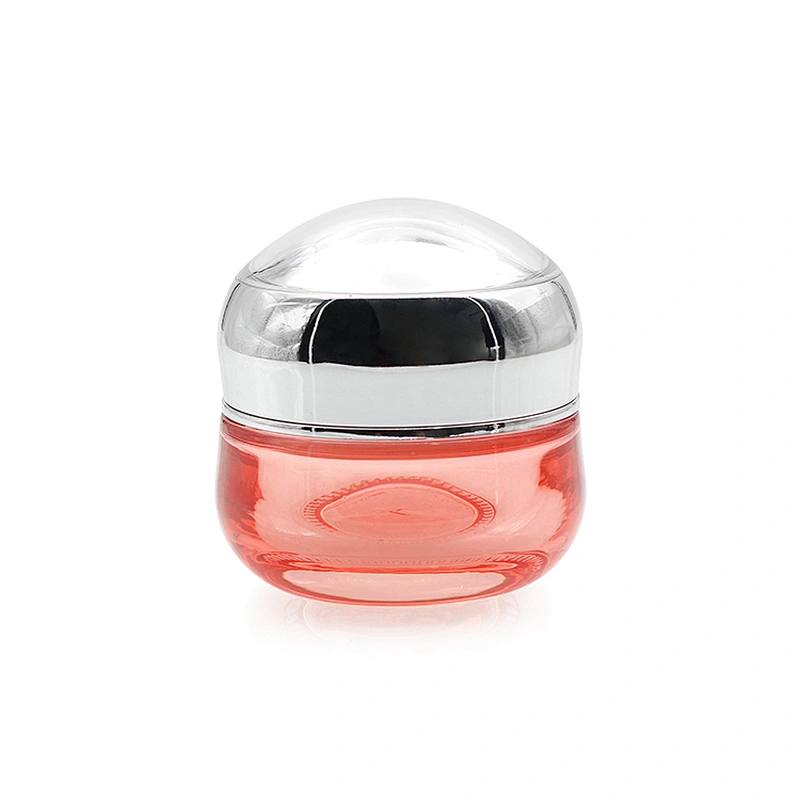 Clear pink  Glass jar 30g  50g Custom Color   Face Cream Jars Container Manufacturers Cosmetic Packaging Set for Skin Care Jar
