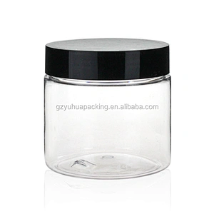 200ml PET transparent packaging cosmetic jar with screw lid eye cream plastic jar recycled plastic cosmetic jars
