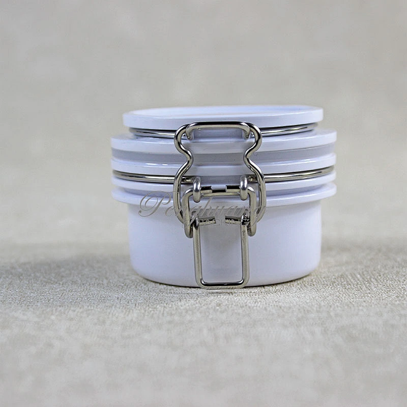 Spot airtight 40ml round shape airtight container kilner Jar with clasp lock lid wire bail jar for  cosmetic skin care cre honey