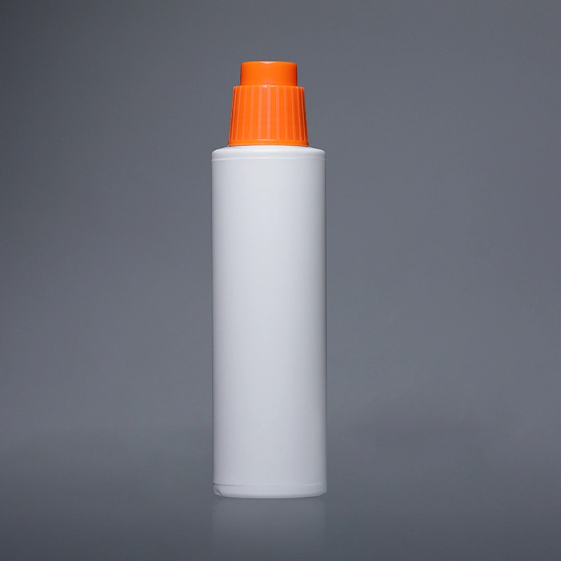 250ml Empty White Plastic PEHD Liquid Soap Bottle with Screw Cap