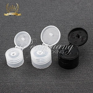 China 24/410 plastic flip top cap transparent screw plastic caps for screws in stock PET caps OEM ODM Supplier