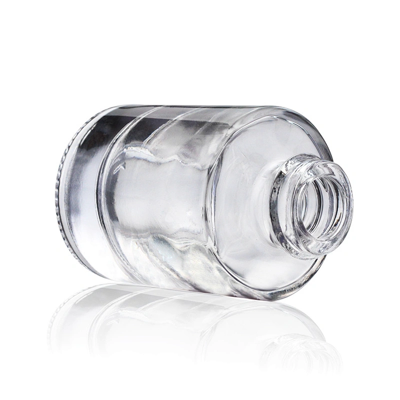 cosmetic packaging 15ml clear empty lotion foundation glass bottle with pump plastic black cap cosmetic boxes wholesale