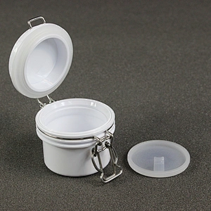 White 50ml round shape airtight container kilner Jar with clasp lock lid wire bail jar for  cosmetic skin care /canned food