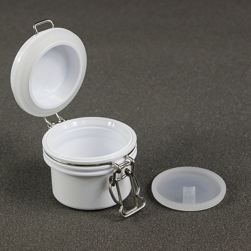 White 50ml round shape airtight container kilner Jar with clasp lock lid wire bail jar for  cosmetic skin care /canned food