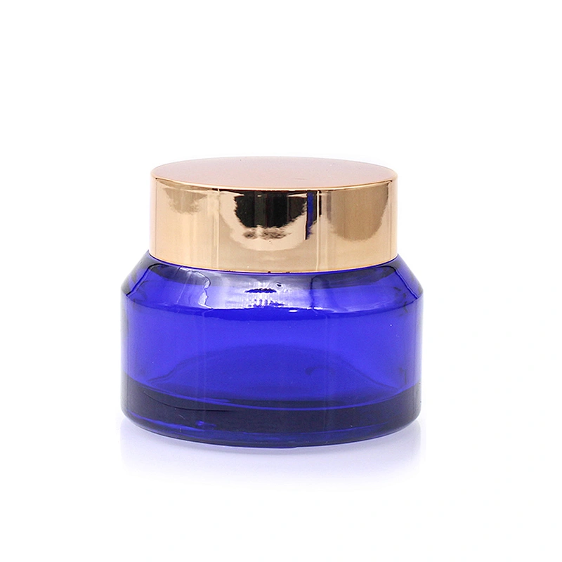 Bule Glass jar 20g 30g 50g Color Custom Face Cream Jars Container Manufacturers Cosmetic  Packaging Set for Skin Care Jar
