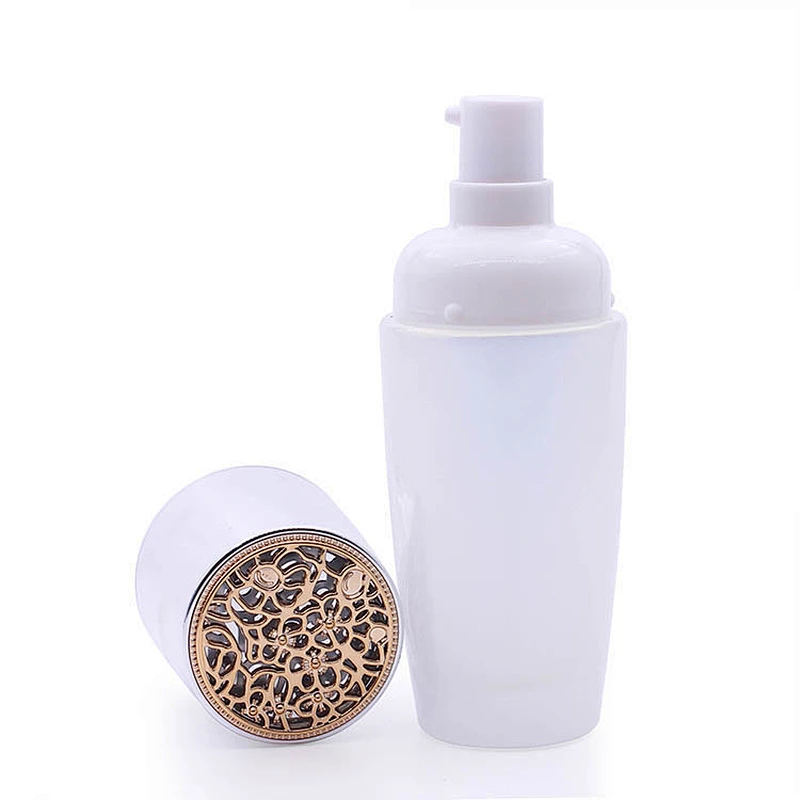 White porcelain Glass Lotion Bottle 45ml/120ml /150ml Custom Color Cosmetic Packaging Bottles Set Container Manufacturers
