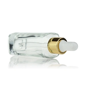 Fancy square glass dropper bottle with 15ml 30ml glass serum bottles for oil clear luxury essens makeup Cosmetic Packaging