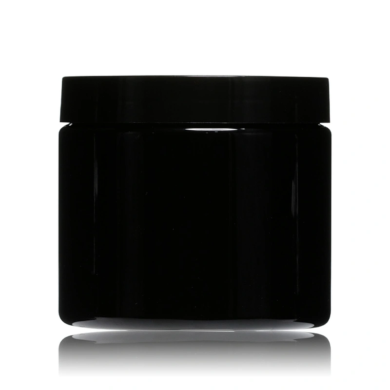 500ml Recycling Plastic PET Black Empty Packaging Jar Containers