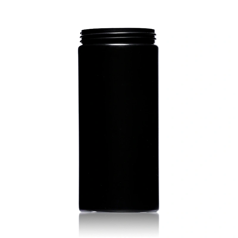261ml Recycling Plastic HDPE Black Empty Packaging Jar Containers