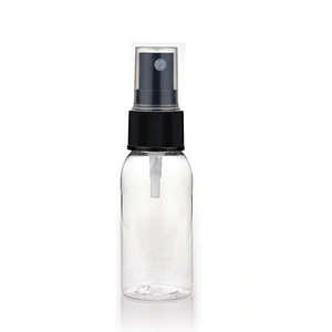 Cosmetic Packaging Plastic PET Cream Jars Container Travel Lotion Spray Bottle Set Personal Care Cream Jar with Black Lid Amazon