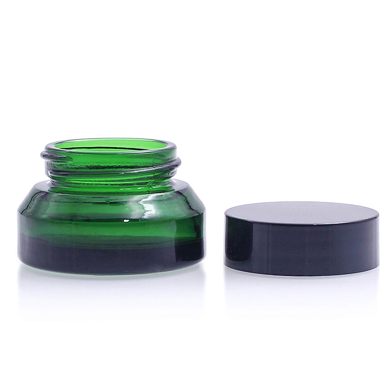 green Glass jar 15g 30g 50g Color Custom Face Cream Jars Container Manufacturers Cosmetic Packaging Set for Skin Care Good Jar