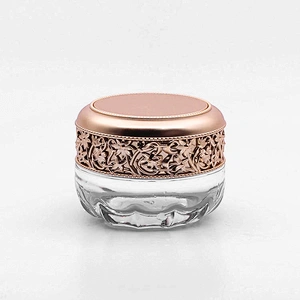 Clear Glass jar 30g 50g Custom lid Face Cream Jars Container Manufacturers Cosmetic Packaging Set for Skin Care Good Jar