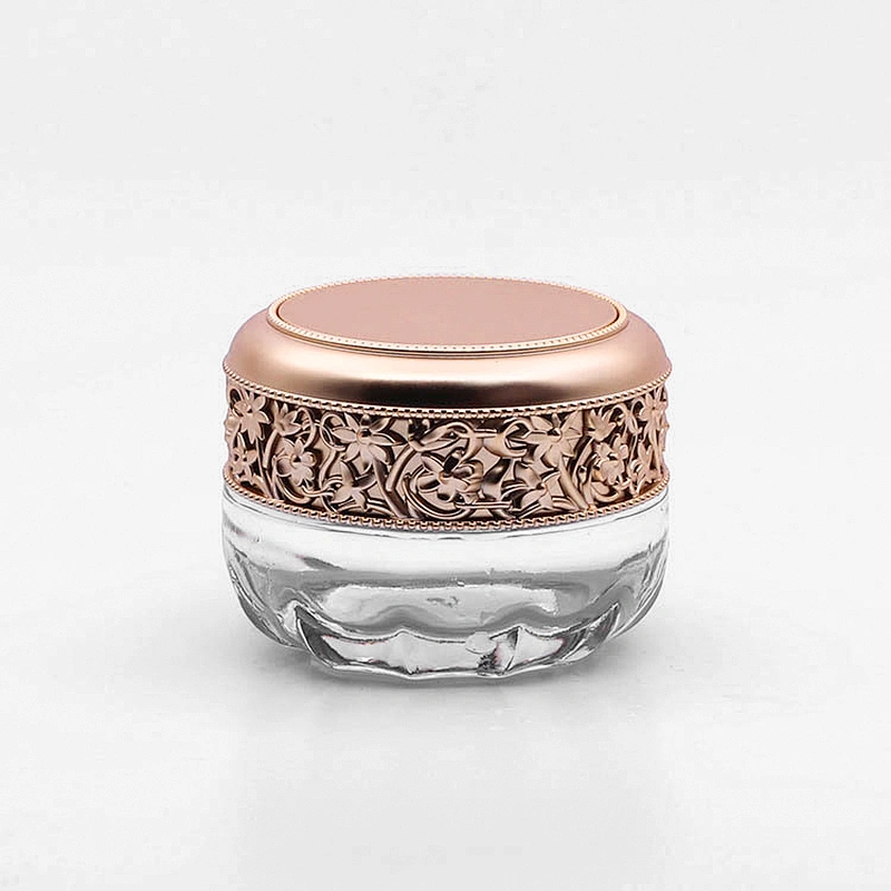 Clear Glass jar 30g 50g Custom lid Face Cream Jars Container Manufacturers Cosmetic Packaging Set for Skin Care Good Jar