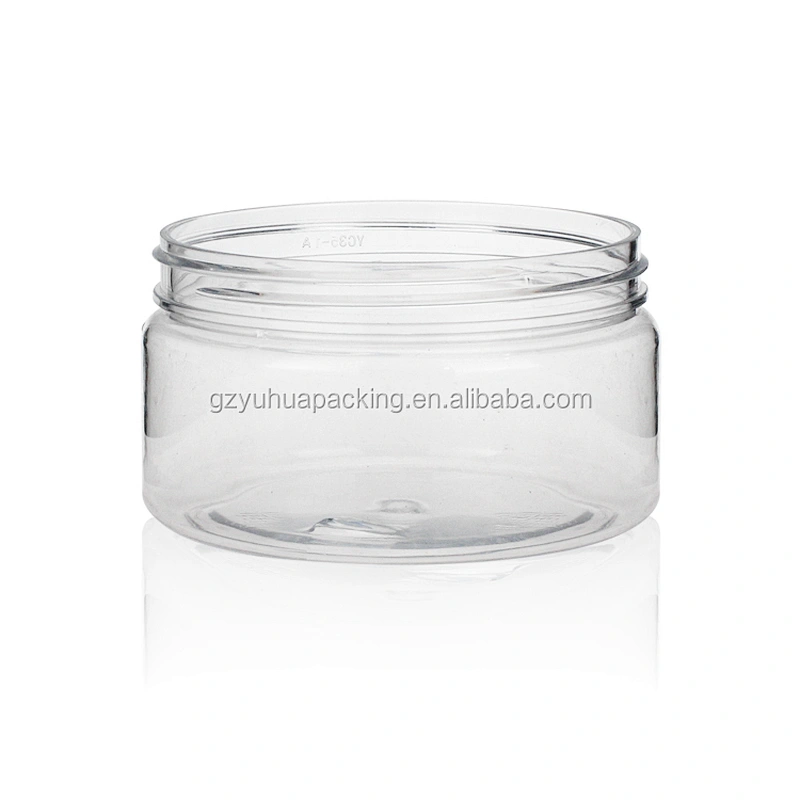 250ml Recycling Plastic PET Clear Empty Packaging Jar Containers