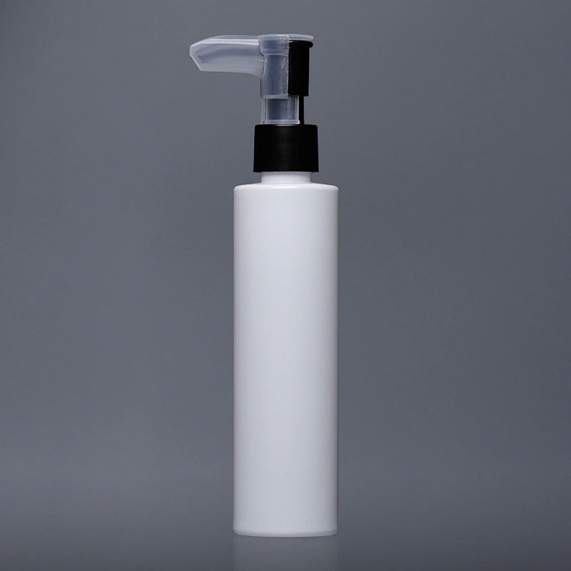 4oz 120ml Empty White Plastic PET Lotion Pump Bottle