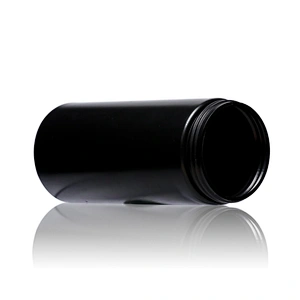 261ml Recycling Plastic HDPE Black Empty Packaging Jar Containers