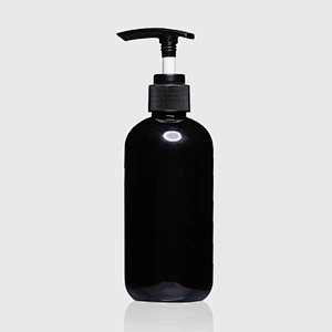 250ml Recycling Empty Black Plastic PET Lotion Pump Shampoo Bottle 8 oz Plastic Bottle With Pump