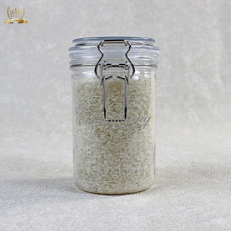 Spot airtight PET 750g  unbreakable smooth body pyramid clip top jar for body Scrub skin care cream/ canned food