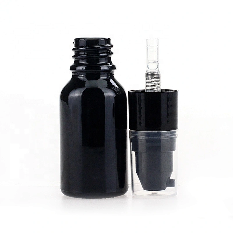 15ml 0.5oz Black Glass Dropper Pipette Bottle customized Essential Oil Cosmetic Bottle