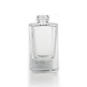 30ml clear empty square bottle serum Foundation liquid Glass Bottle skincare cosmetic  packaging