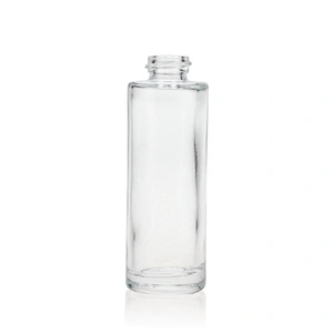 30ml cosmetic packaging clear empty serum pump lotion foundation glass bottle with pump cosmetic boxes wholesale
