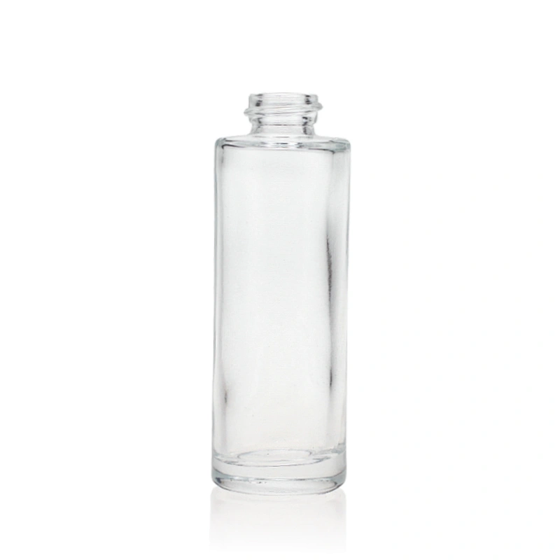 30ml cosmetic packaging clear empty serum pump lotion foundation glass bottle with pump cosmetic boxes wholesale