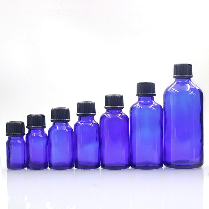 Glass Bottles Massage Oil Glass Dropper Bottle 15ml/25ml/50ml/10 Custom blue Body 30ml Essential Oil Bottles Manufacturers