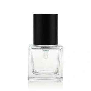 square glass bottles 30ml foundation glass bottle with black pump with cap for cosmetic packaging