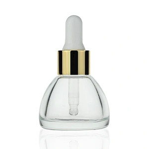 20ml Thick Wall Glass Fancy Serum Dropper Bottle Cosmetic Face Serum Packaging Bottle Cosmetic Oil Glass Bottle