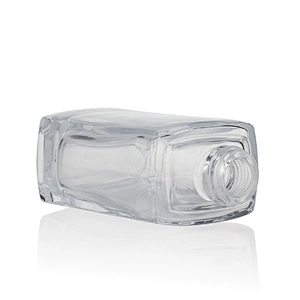 30ml square empty cosmetic Factory supply liquid foundation glass bottle/container make up packaging with squeeze pump