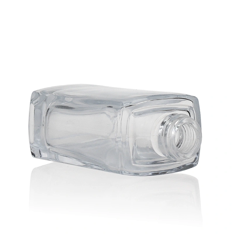 30ml square empty cosmetic Factory supply liquid foundation glass bottle/container make up packaging with squeeze pump