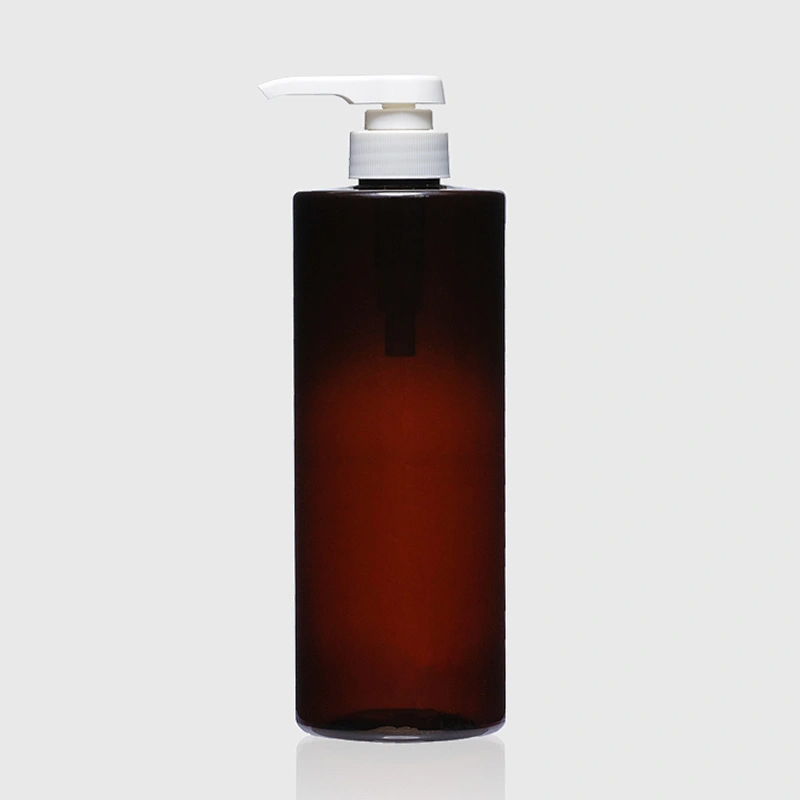 25oz 750ml Empty Amber Plastic PET Lotion Pump Bottle Plastic Bottles for Shampoo